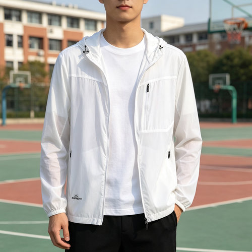 UPF50+凉感轻薄连帽拉链防晒服