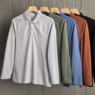 秋季 蓄热锁暖 男士 商务休闲翻领长袖 超细一体暖绒 polo衫 3D立裁