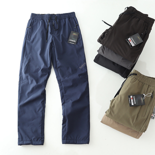 登山裤 户外冲锋裤 防风防水加绒加厚保暖抗寒休闲裤 男士 冬季