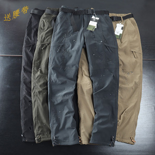 秋冬款加绒加厚户外防风防水！男士工装多口袋直筒保暖休闲长裤潮