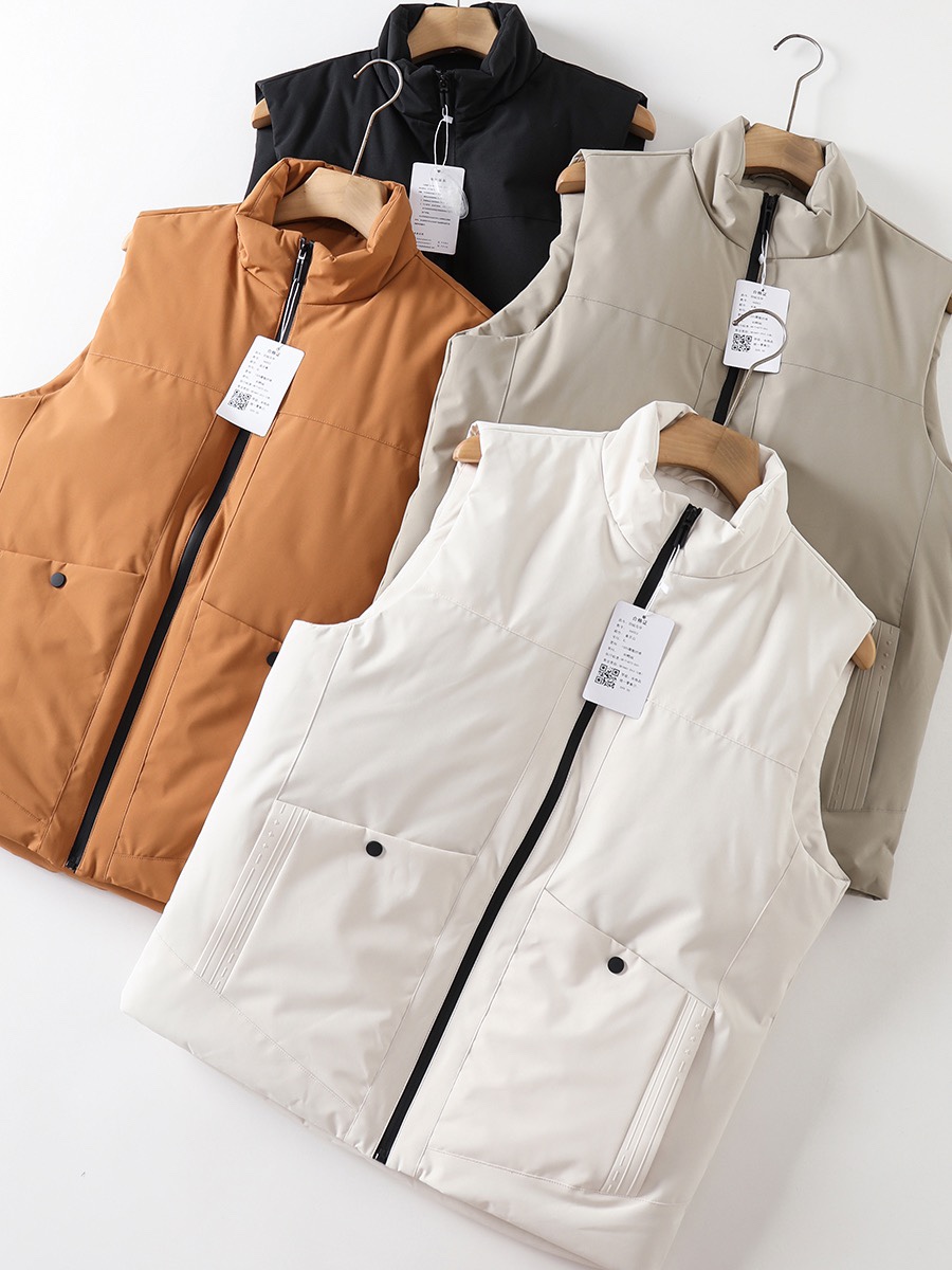 白鸭绒立领百搭保暖潮流羽绒马甲