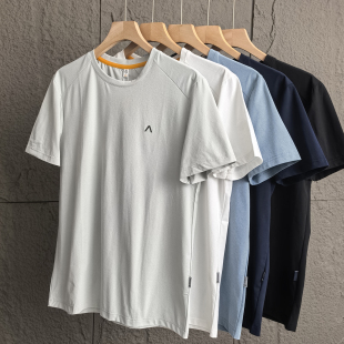 凉感网眼纯色速干透气弹力短袖 闭眼入 男士 夏季 T恤 户外牛货