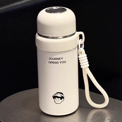 简约保温杯大容量2025新款高颜值学生上学专用便捷男女生泡茶水杯