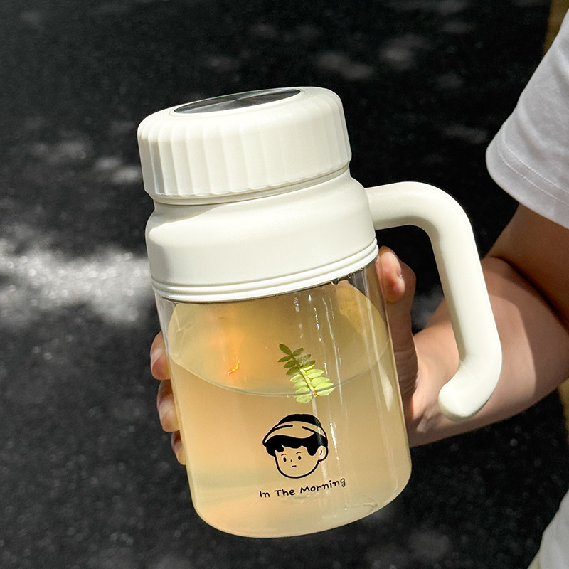 夏天水杯大容量塑料杯外出便捷男款高颜值家用喝水女生新款茶杯子
