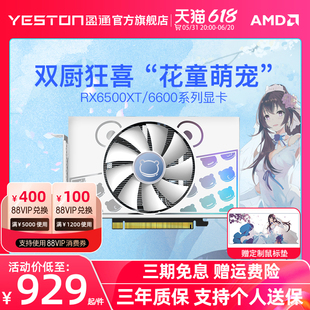 AMD盈通RX6500XT 机电脑电竞游戏独立显卡 4G萌宠itx大地之神台式