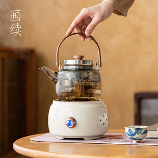 专用陶壶 电陶炉煮茶壶玻璃家用蒸煮两用耐热办公室小型煮茶器套装