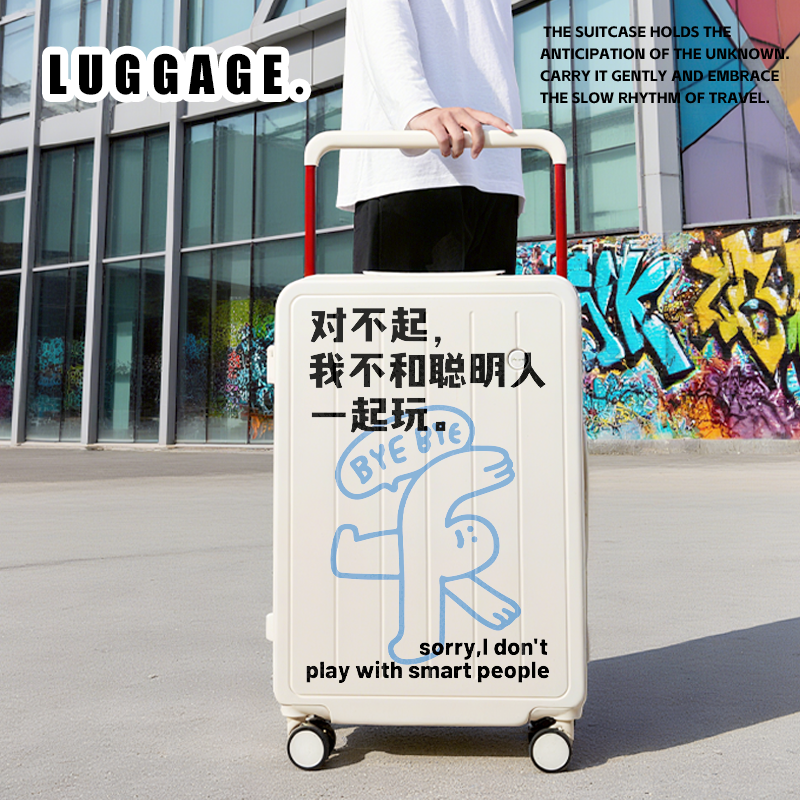 宽拉杆行李箱创意涂鸦20寸登机箱万向轮24寸密码箱时尚旅行箱小型