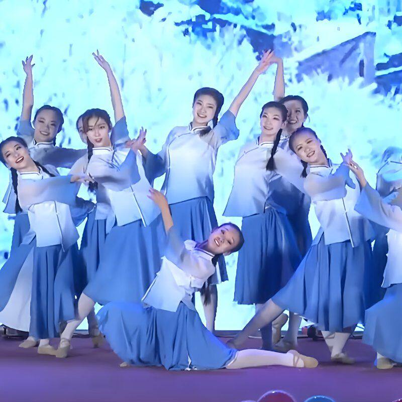 春雪追忆1911荷花奖女民国学生舞蹈艺考合唱演出服