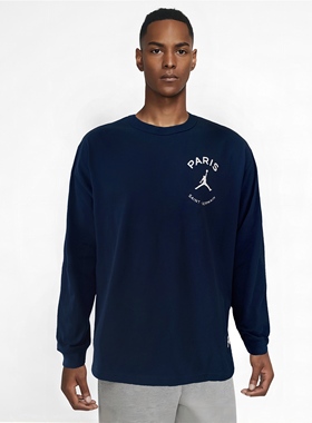 【现货】美版~JORDAN Paris 巴黎日耳曼联名男子运动休闲长袖T恤