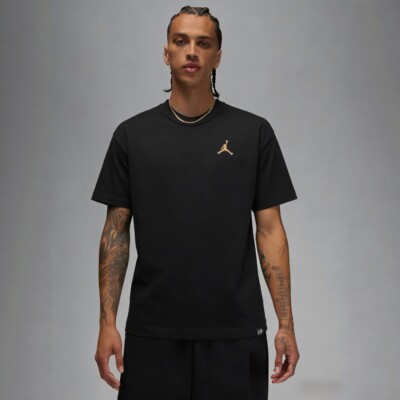 【美版现货】Jordan 金色绣标 LOGOT恤男子篮球宽松运动短袖上衣
