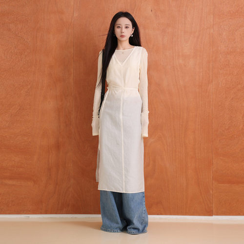 AIRIQI25秋新款天丝背心连衣裙