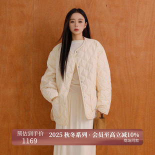 AIRIQI商场同款25冬新款轻薄简约肌理感圆领羽绒服外套AX54YR005