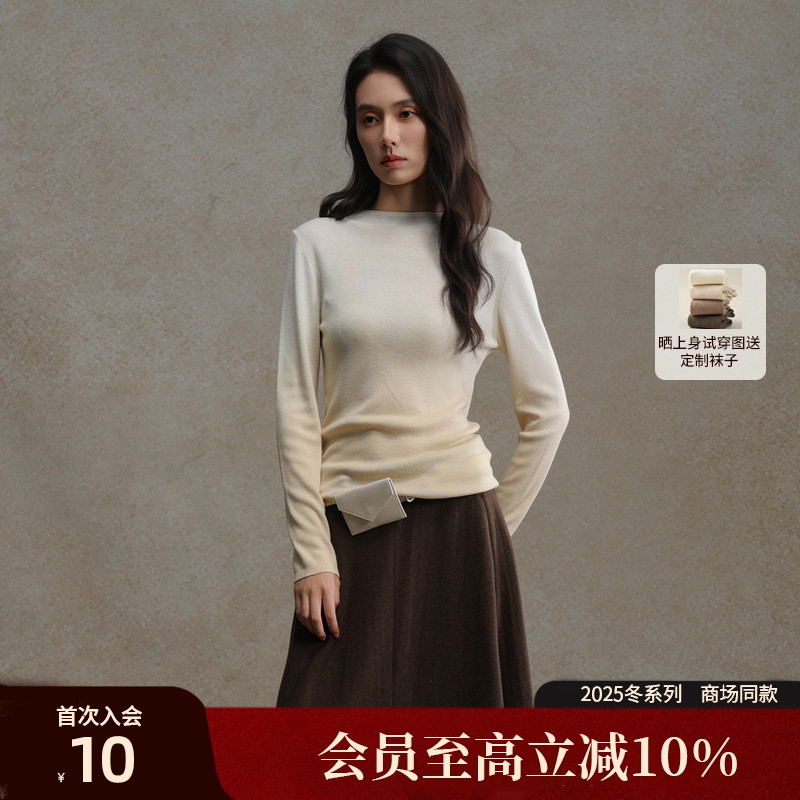 AIRIQI25冬新款半高领羊毛针织衫