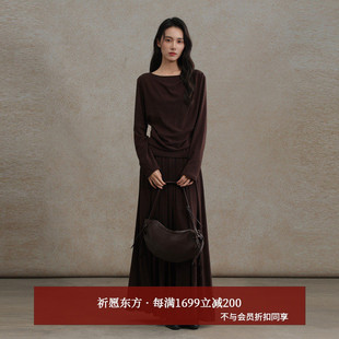 压褶半裙套装 慵懒风针织上衣 女AH54TZ378 25冬新款 AIRIQI商场同款