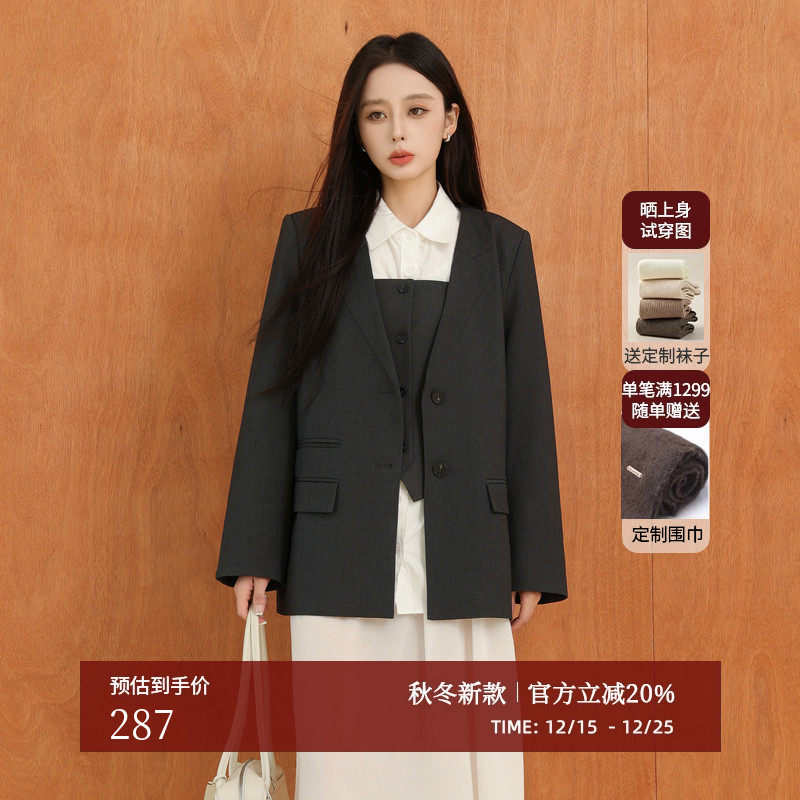 AIRIQI秋季新款廓形西装外套