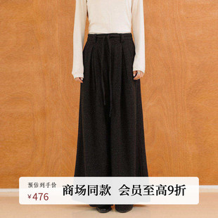 AH54CK184 宽松高级感显瘦阔腿羊毛休闲裤 AIRIQI商场同款 25冬新款