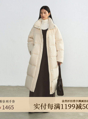 AIRIQI商场同款25冬新款休闲宽松翻领显瘦中长款羽绒服AX54YR041