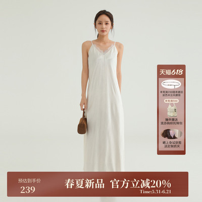 AIRIQI夏季新款V领吊带连衣裙