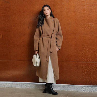 AIRIQI冬季新款松弛感毛呢外套