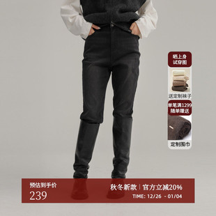 复古水洗直筒磨毛做旧设计感牛仔裤 美式 AI44NC203 新款 AIRIQI冬季