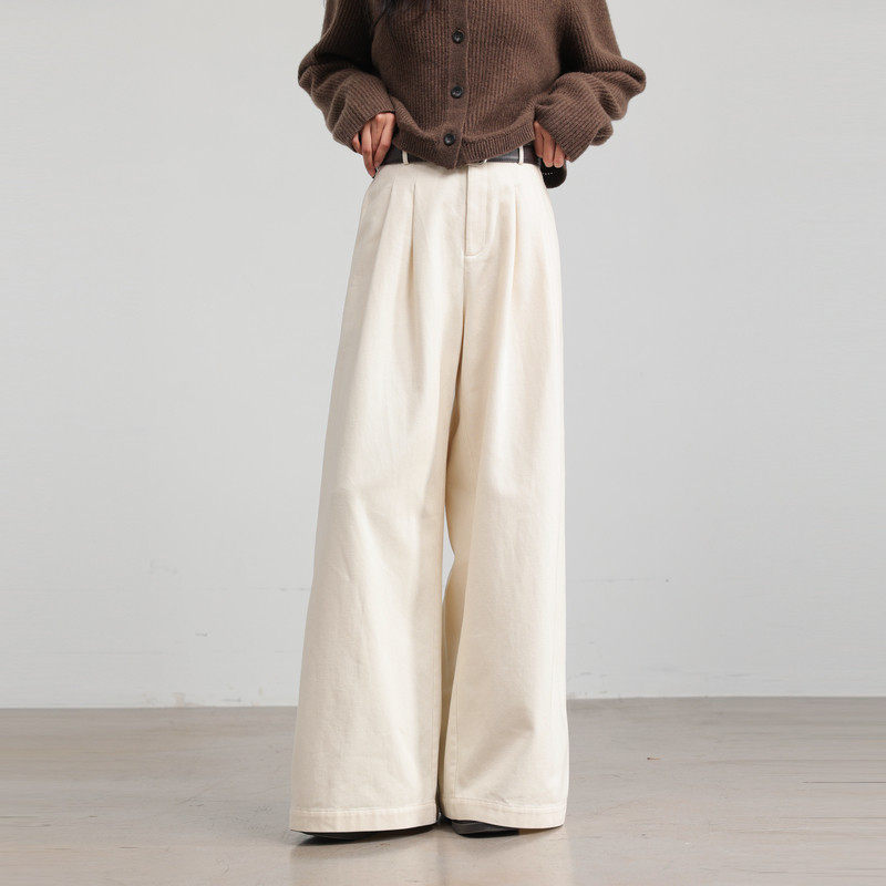 AIRIQI商场同款25冬新款轻通勤简约气质百搭阔腿休闲裤AI5