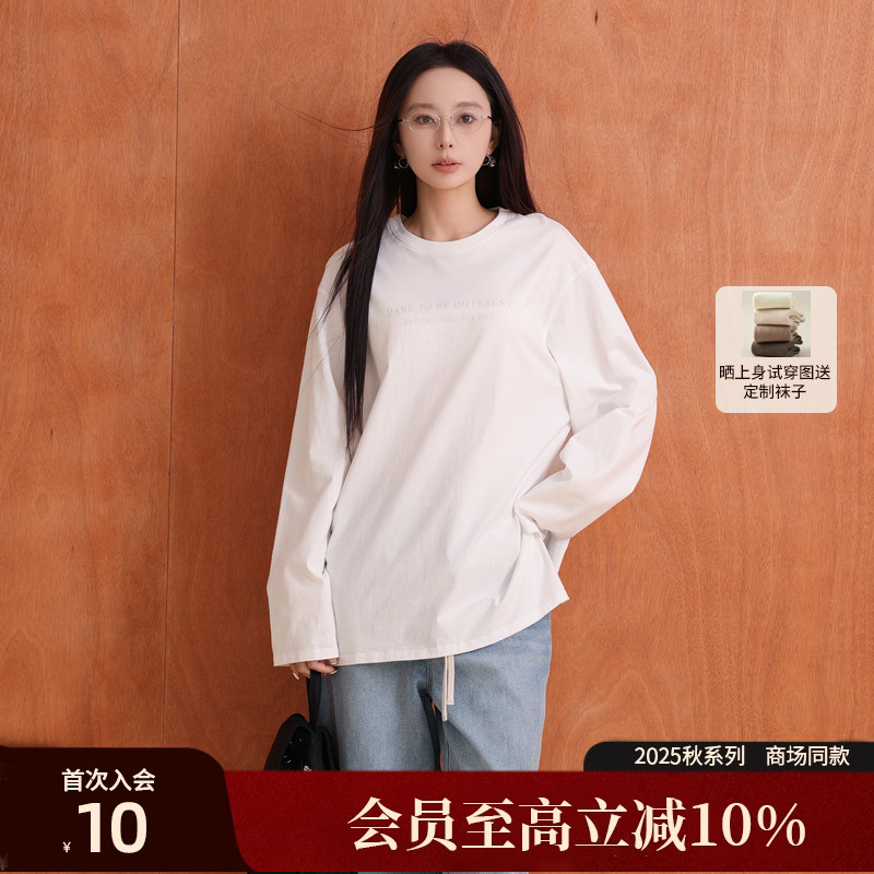 AIRIQI25秋新款长袖针织T恤