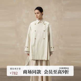 廓形双排扣中长款 经典 风衣AZ61FY136 26春新款 黑标BAIZHUO商场同款