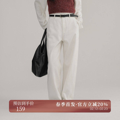 AIRIQI春季新款极简休闲牛仔裤