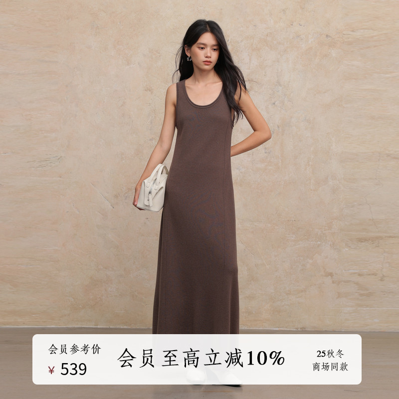 AIRIQI25秋新款羊毛针织连衣裙