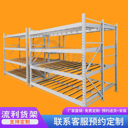 可移动流利式货架流利条货架仓库物流工厂车间流水线先进先出分拣