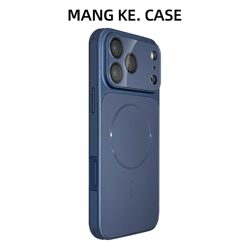 AI按键全包适用苹果18Pro手机壳深蓝色新款iPhone17promax带镜头膜16秒变大视窗15磁吸air全包14超火13防摔ip