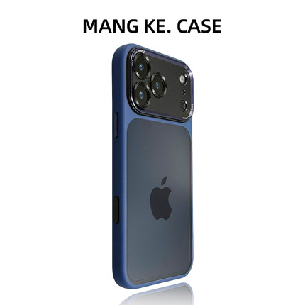 高级透黑适用iphone17手机壳深蓝色苹果17promax保护壳air金属镜头16超好看15奢华14防摔13简约plus抢占先机p
