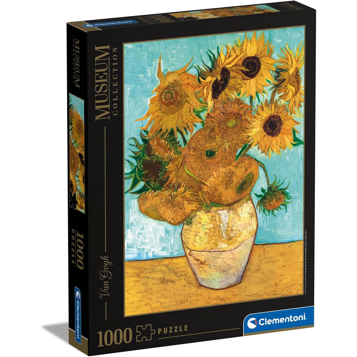 Clementoni-梵高向日葵1000片-进口正品拼图益智解压烧脑玩具潮玩