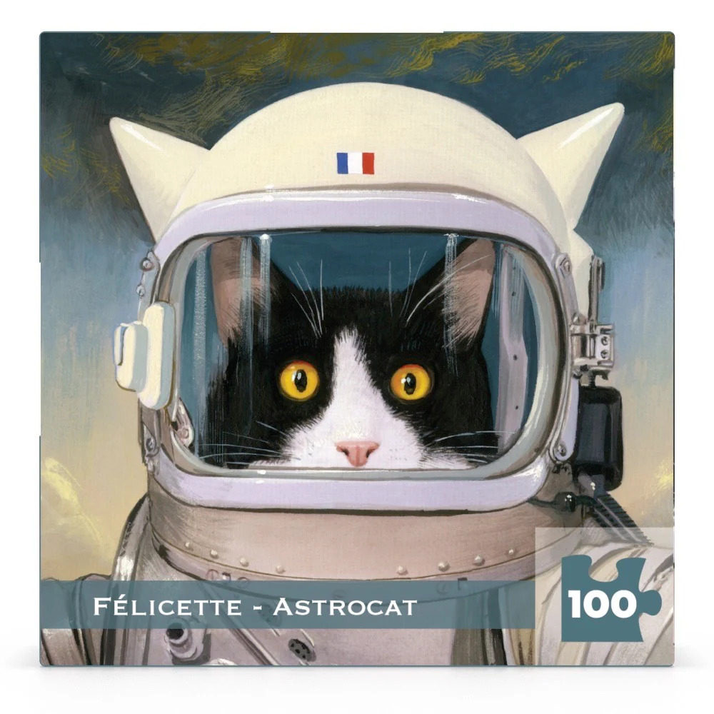 美国进口纽约客太空猫猫100片拼
