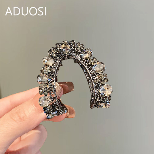 高马尾固定神器半扎丸子头发夹发卡女水钻v型小抓夹马尾夹子头饰