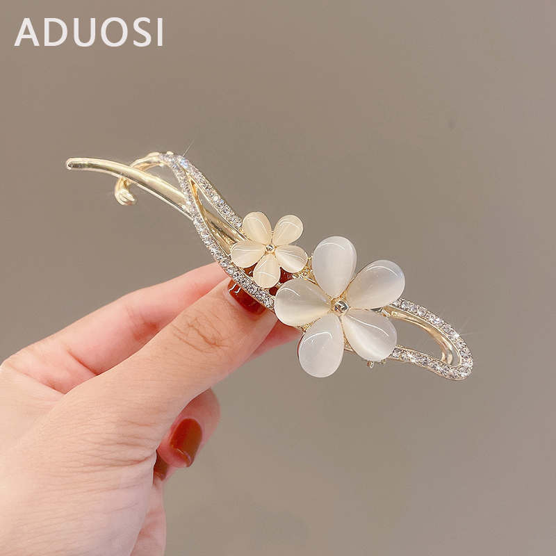 阿朵丝猫眼石花朵扭扭夹