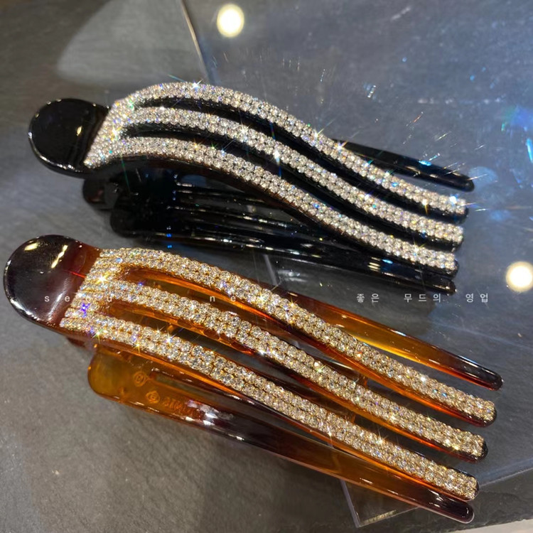 鲨鱼夹盘水钻韩国轻奢发卡