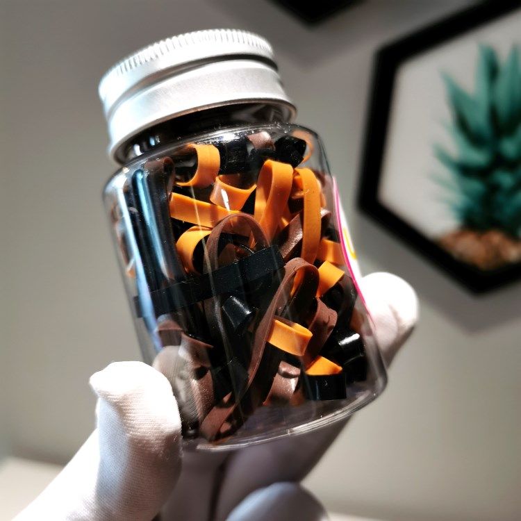 韩国瓶装小皮筋可重复使用扎发圈加宽不伤发头绳强拉不断皮套头饰