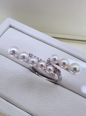多珠戒指珍珠配件s925纯银