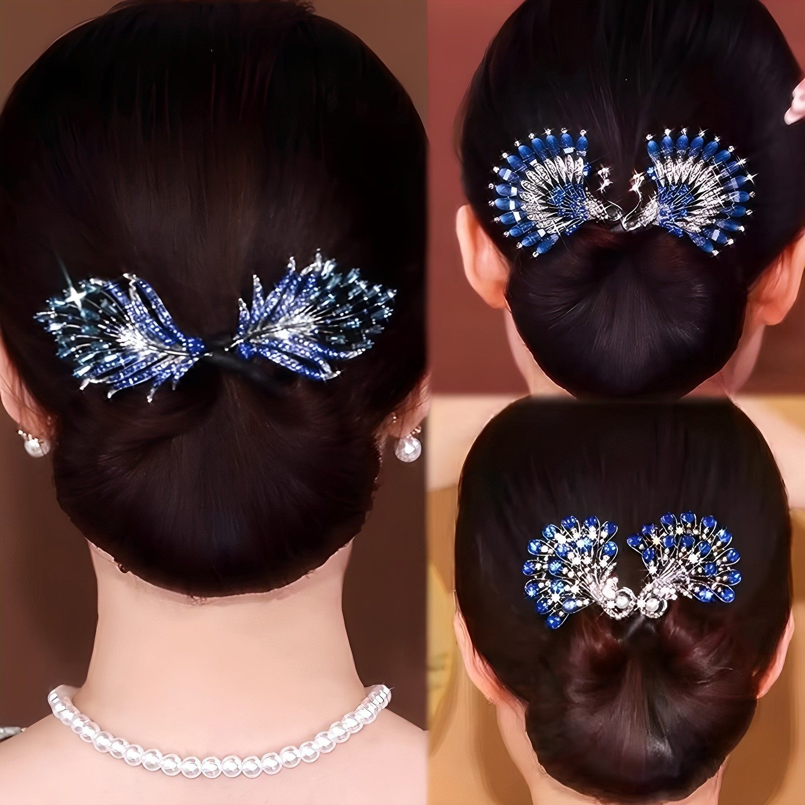 懒人丸子头卷发神器发簪中式风双孔雀丸子头盘发器优雅大方头饰女,家庭/个人清洁工具,盘发器,淘宝优惠券,粉丝福利购,淘宝优惠卷