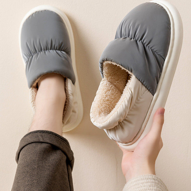 防水棉拖鞋男2026新款冬季室内家居包跟保暖加绒加厚防风棉鞋外穿