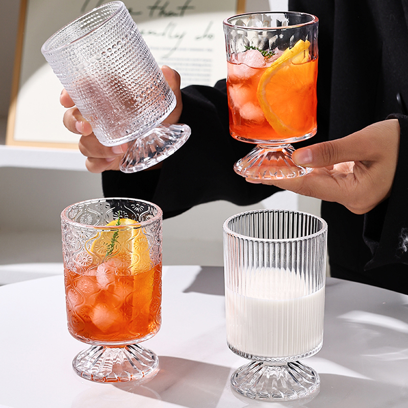 【划算四个红酒杯】高颜值轻奢高白料家用果汁杯ins风玻璃高脚杯