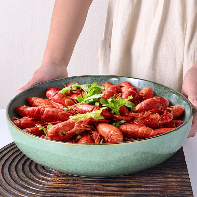大盆碗钵钵鸡钵碗特大号深盘酸菜鱼专用毛血旺碗和面盆水煮鱼微瑕