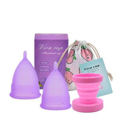 亚马逊现货menstrual cup 硅胶月经杯女性经期大姨妈杯女性月事杯