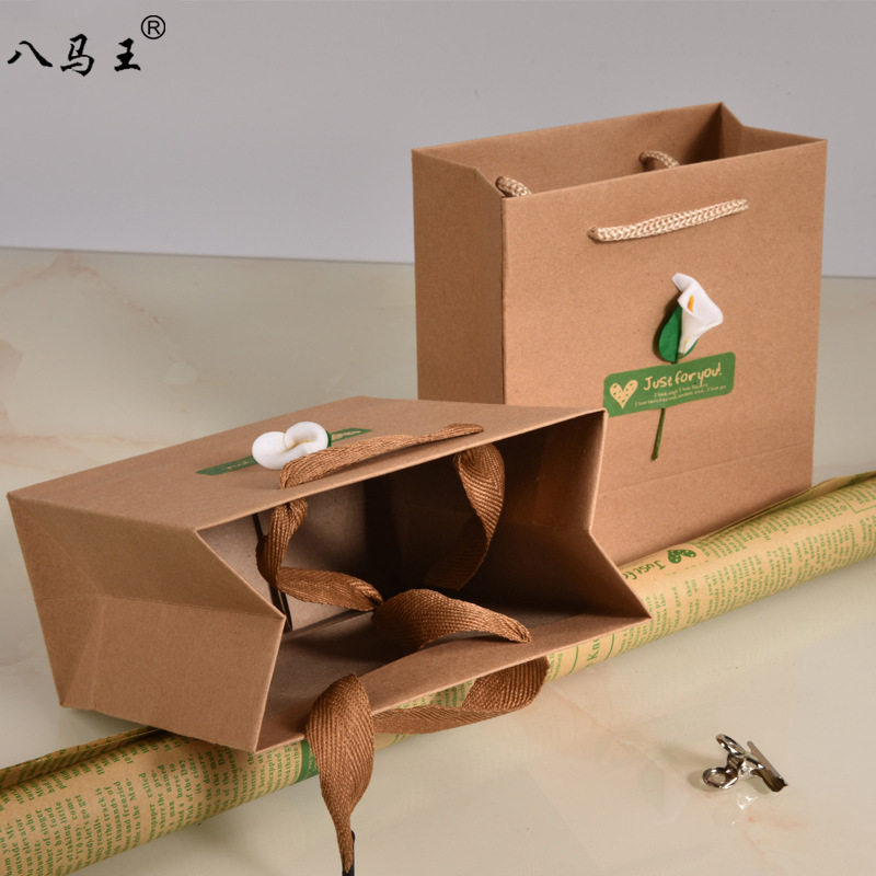 厂家复古牛皮纸首饰包装 礼品纸袋项链饰品手提袋 包装袋定制