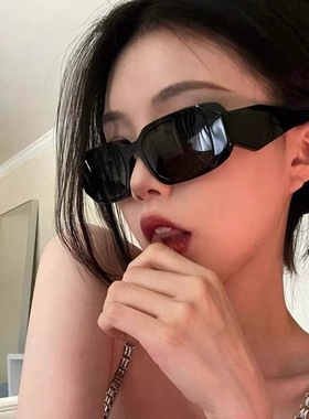 新款欧美跨境多边形太阳镜防紫外线墨镜复古潮流穿搭眼镜