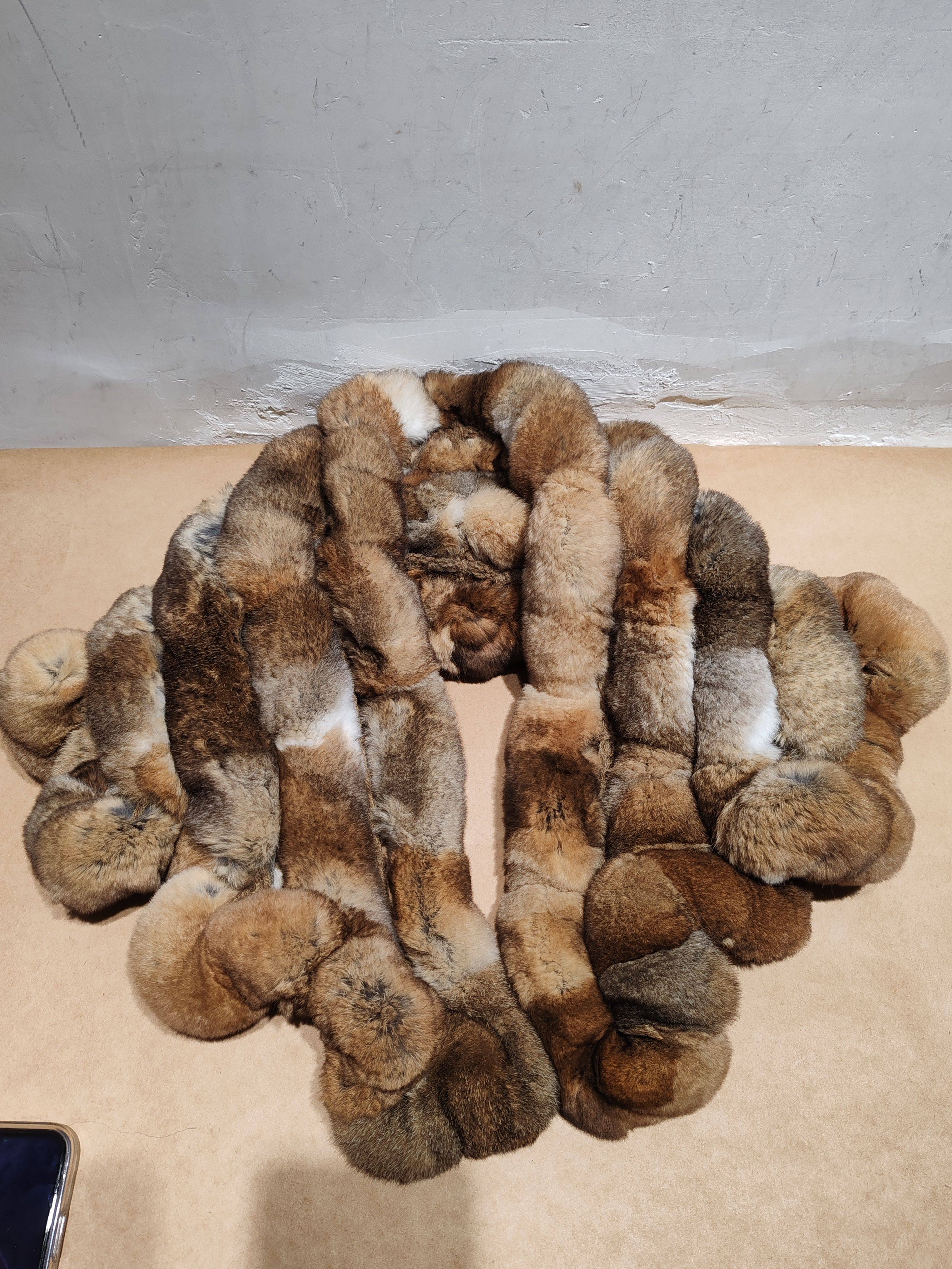 出口日本獭兔皮毛一体皮草手工保暖时尚穿搭披肩围巾,女装/女士精品,皮草,淘宝优惠券,粉丝福利购,淘宝优惠卷