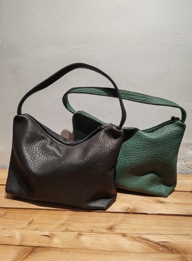 出口日本加厚山羊皮软泡皮真皮单肩包手提女包