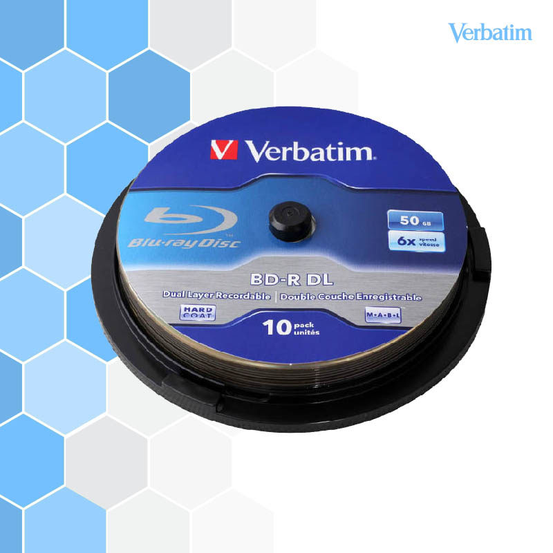 Verbatim/威宝 蓝鲸6X BD-R DL蓝光刻录盘 单碟双层/50GB/10片装