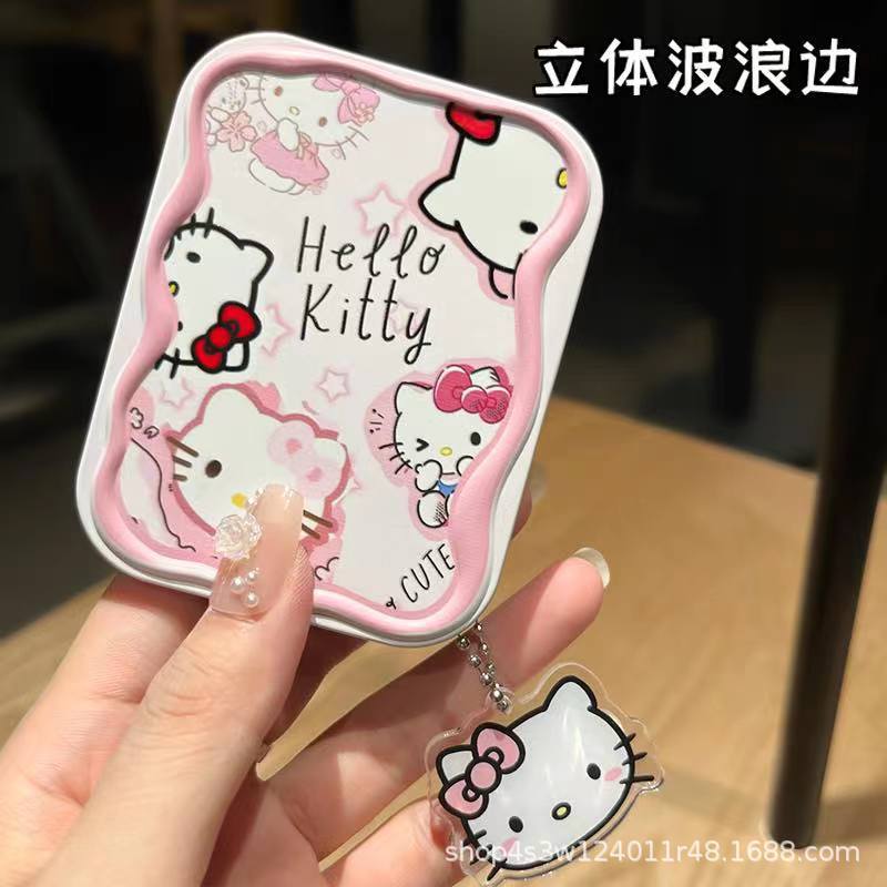 2025新ins新款小镜子化妆镜便携折叠补妆镜梳一体套装上课口袋镜